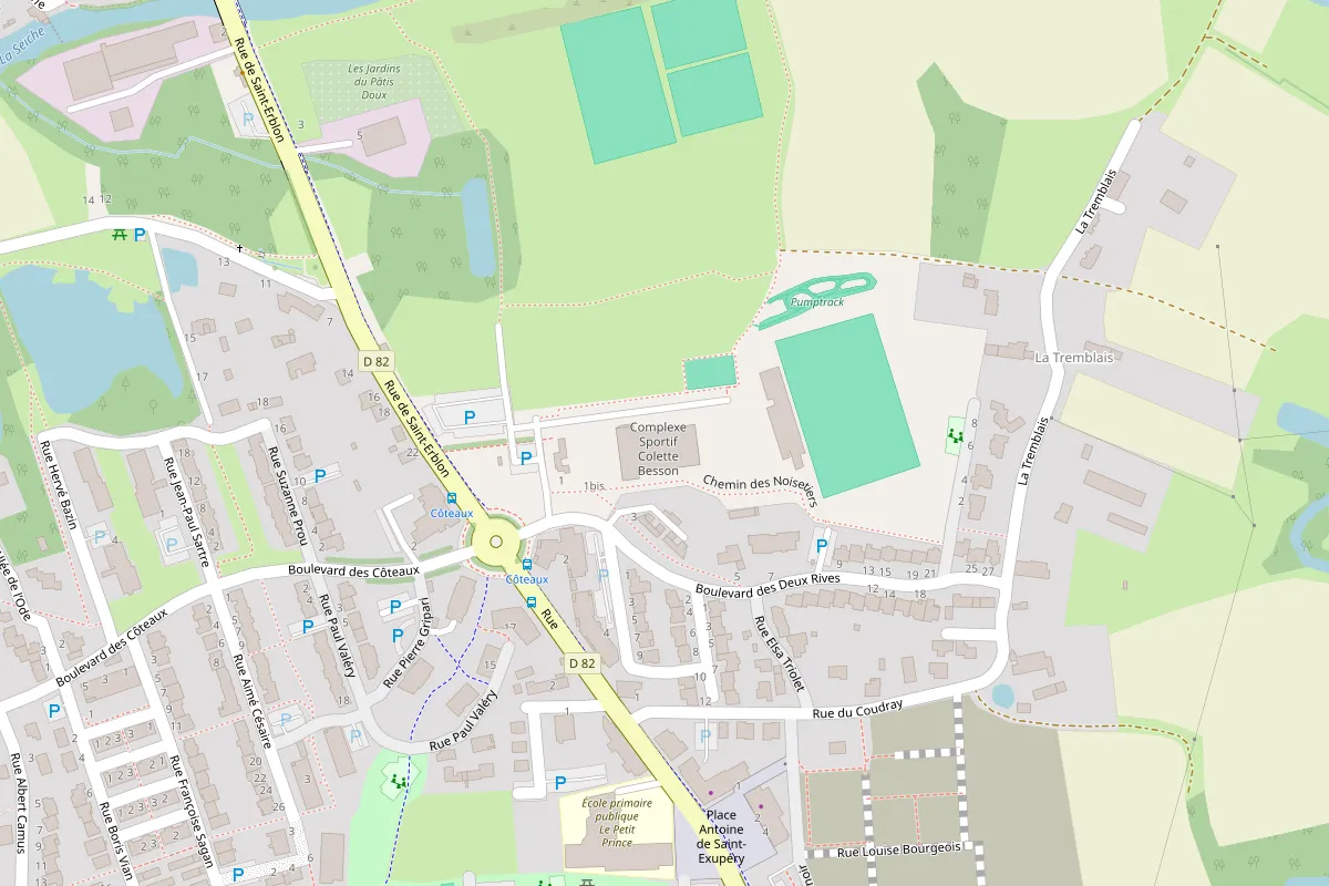 Salle Colette Besson, 1 boulevard des Deux Rives : ouvrir le plan sur OpenStreetMap