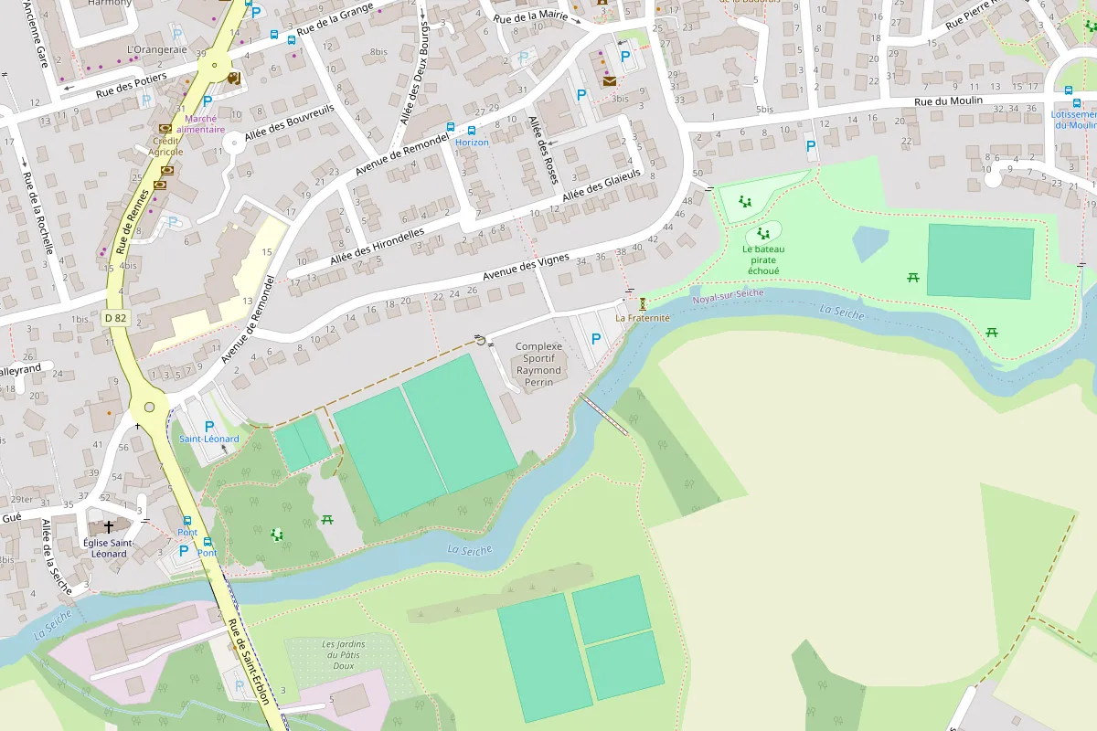 Salle Raymond Perrin, 30 avenue des Vignes : ouvrir le plan sur OpenStreetMap